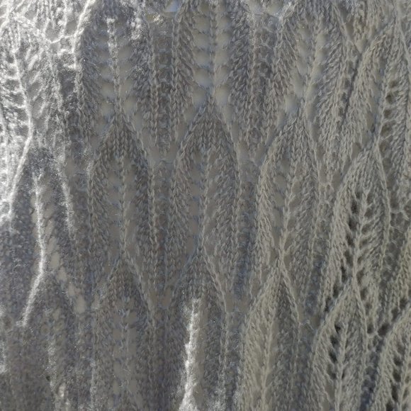 NWT H&M DIVIDED Asymmetric Lace Pattern-knit Open Front Cardigan Sweater. S - Picture 5 of 7